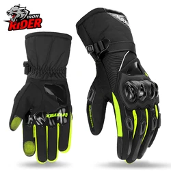 Luvas impermeáveis de motocicleta para homens, tela sensível ao toque, quente, equitação, motorcross, protetor, inverno