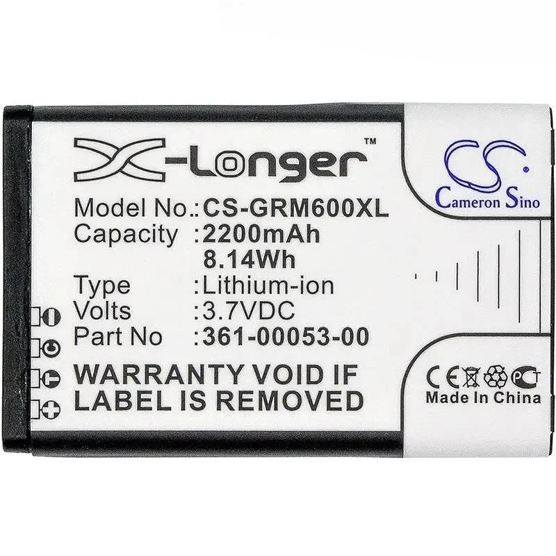 Cameron Sino 1800mAh/2200mAh Battery and Charger 361-00053-00 010-11599-00 for Garmin Montana 600, 600T, 650, 650T, 680, 680T