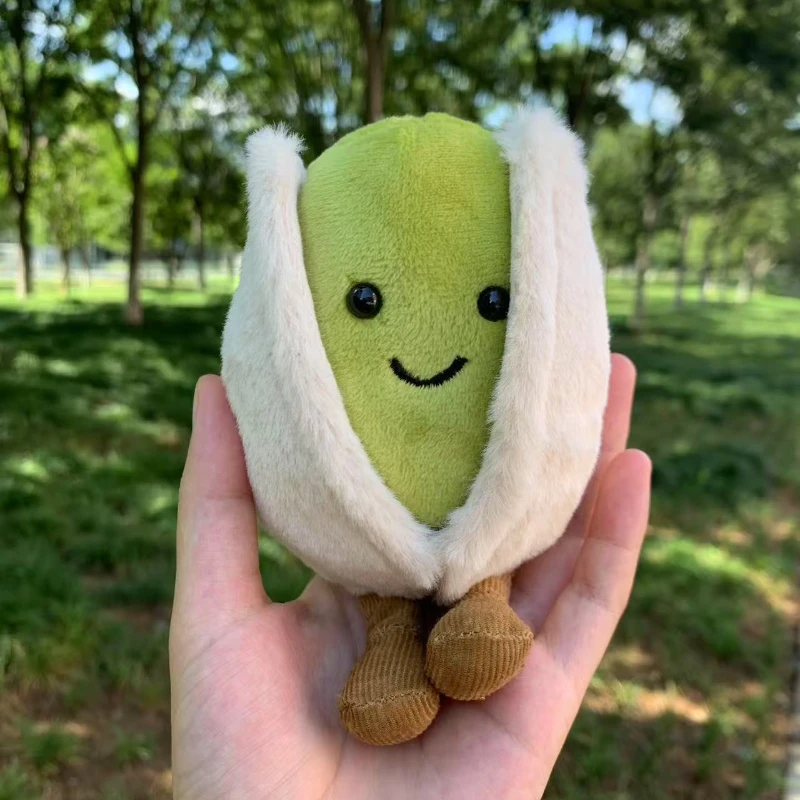 Juguete de peluche de pistacho Kawaii, nuevo y divertido, serie de frutas y verduras, adorno de escritorio, juguete de peluche creativo, regalo para mujeres