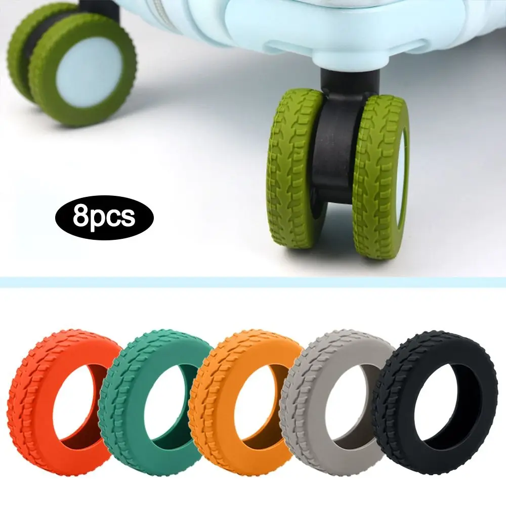 

Комплект из 8 колесиков для чемодана: бесшумные колесики-накладки для уменьшения износа и снижения шума на колесах тележки
