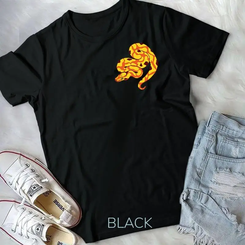 

Футболка унисекс с мячом Python Pocket Yellow Snake Boa Reptile Lover