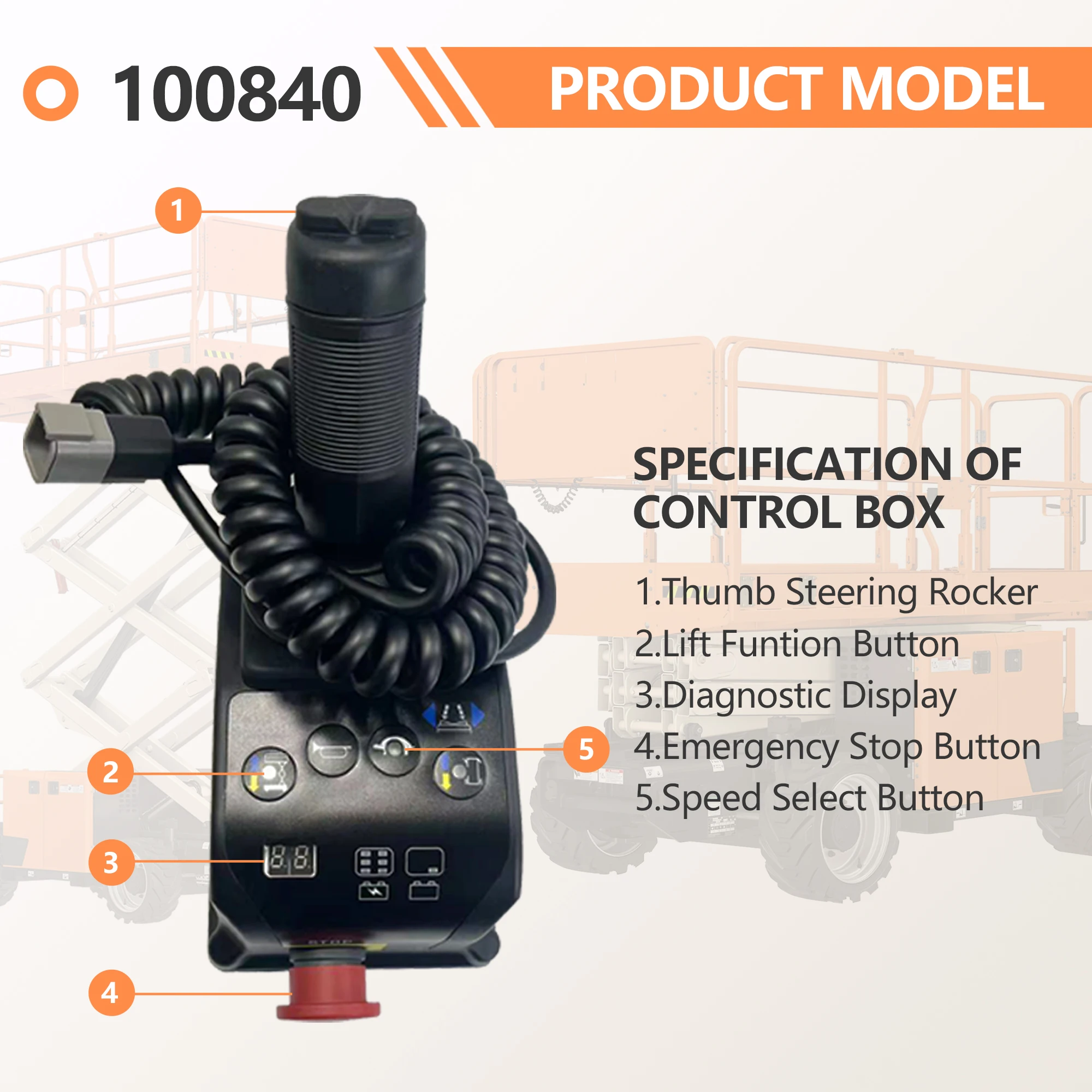 100840 100840GT صندوق التحكم لـ Genie Lift Gen 5 GS-1530/1532/1930/1932/2032/2046/2632/2646/2668/3232/3246/3268 GR-12/15/20