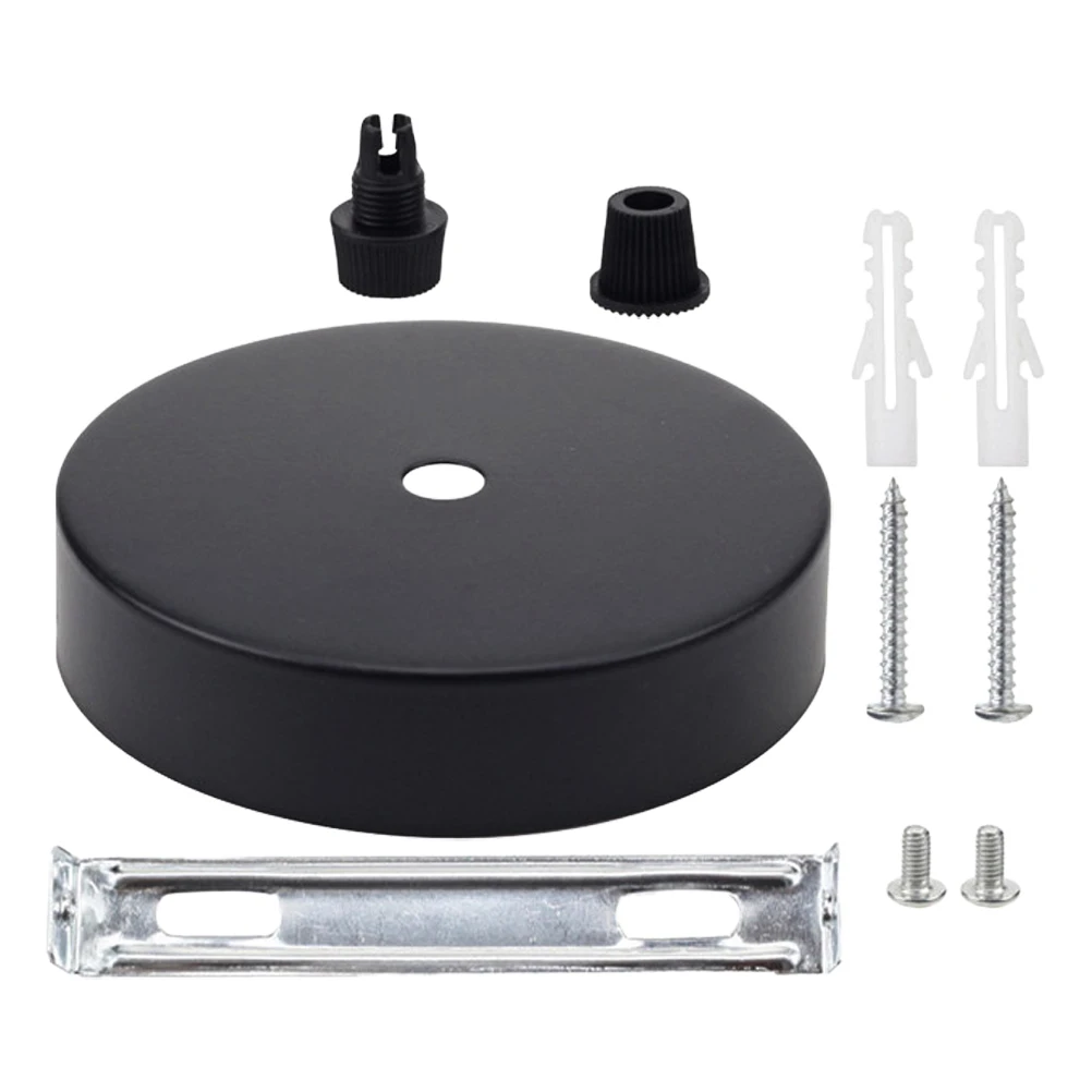 

Round Base DIY Lamp Fittings 100x20mm Black Ceiling Canopy Ch Mounting Plate Pendant Light Kit Iron Shades Cover