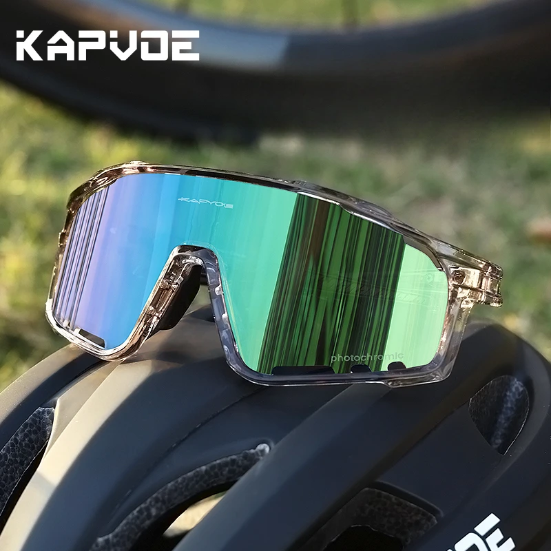 نظارات KAPVOE الملونة الضوئية لركوب الدراجات، نظارات شمسية MTB للرجال والنساء، نظارات رياضية لسرعة الدراجة الجبلية والدراجات الهوائية #5