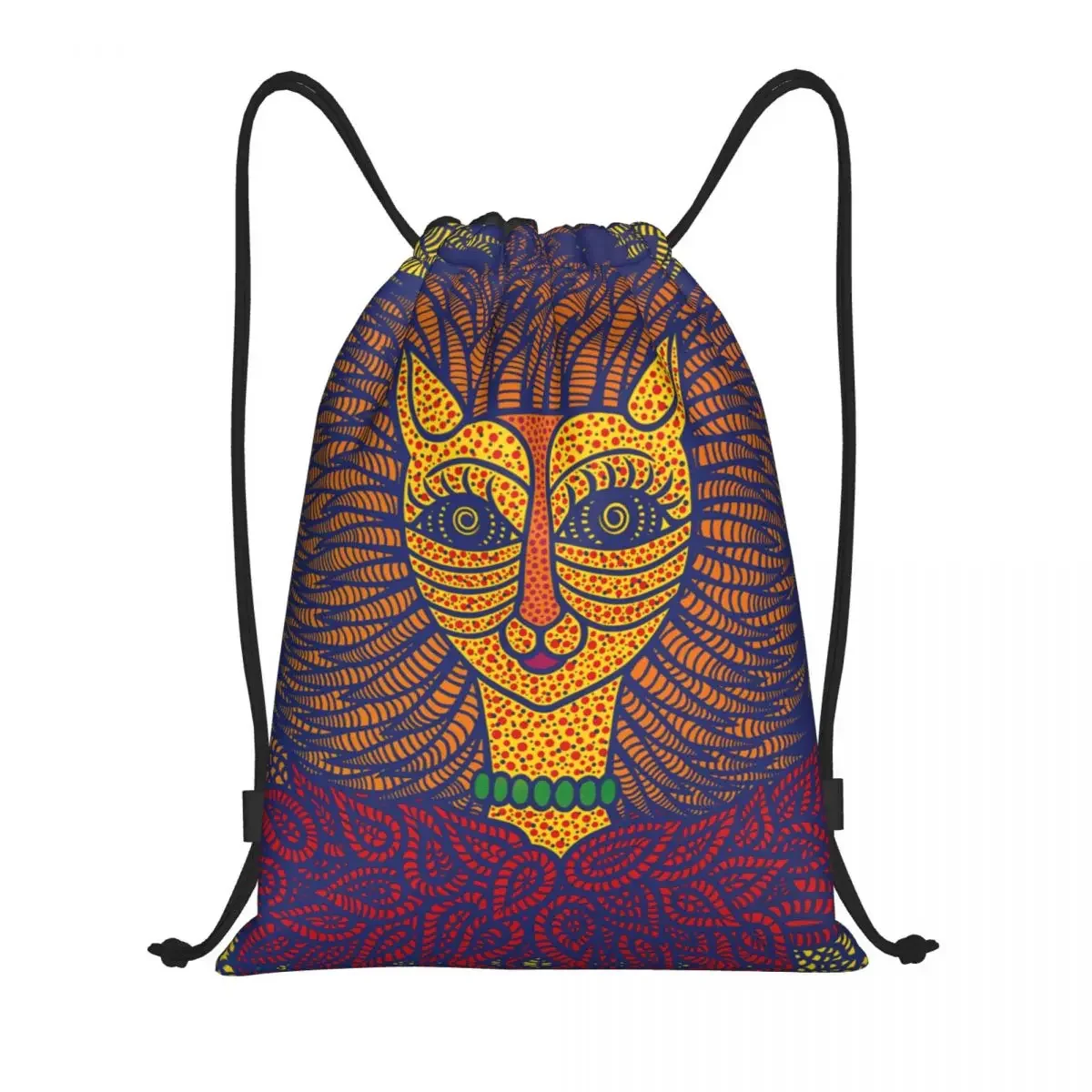 Yayoi Kusama Self-Portrait Drawstring Backpack Women Men Gym Sport Sackpack Foldable Abstract Art Shopping Bag Sack