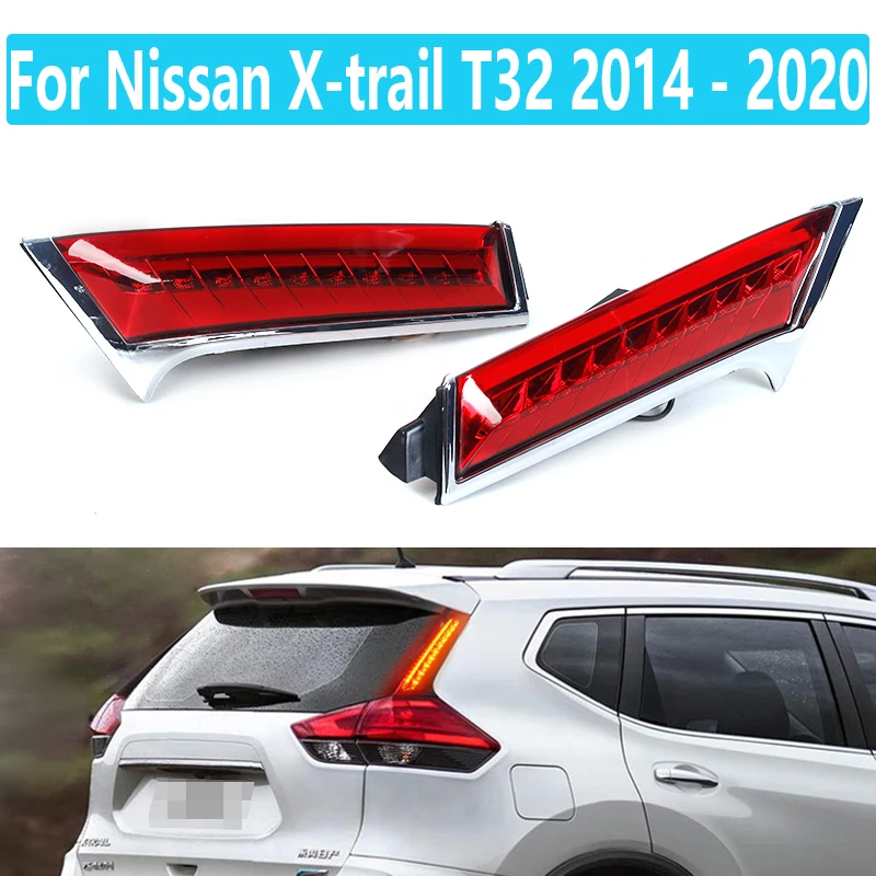 

Dynamic Turn Signal Light For Nissan X-trail T32 2014-20 3 In 1 Function LED Bumper Light Rear Fog Light Brake Light Post Light