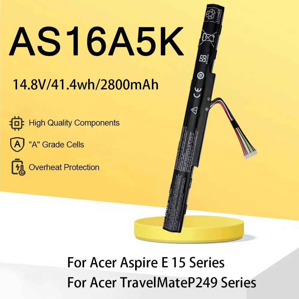 

AS16A5K AS16A8K Аккумулятор для ноутбука Acer Aspire E5-475G 523G 774G 575G TMP249 TMP259 N16Q1 N16Q2 TX50-G1 TX40-G2
