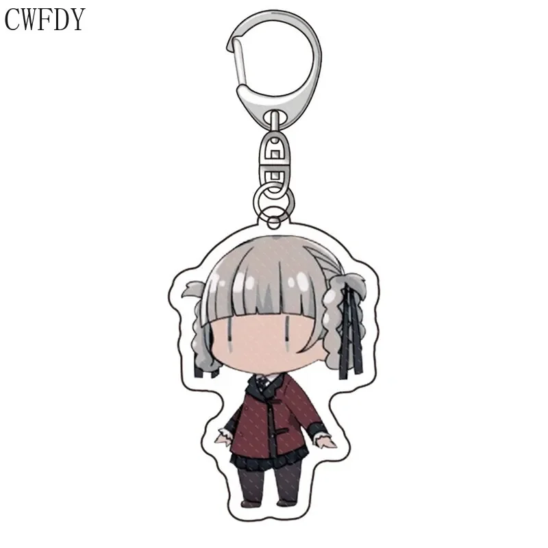 Porte-clés en métal plaqué argent pour enfants, figurines de dessin animé, pendentif acrylique, clé Anime KakeNAFTA, Llaveros, vente en gros, 19 pièces par lot