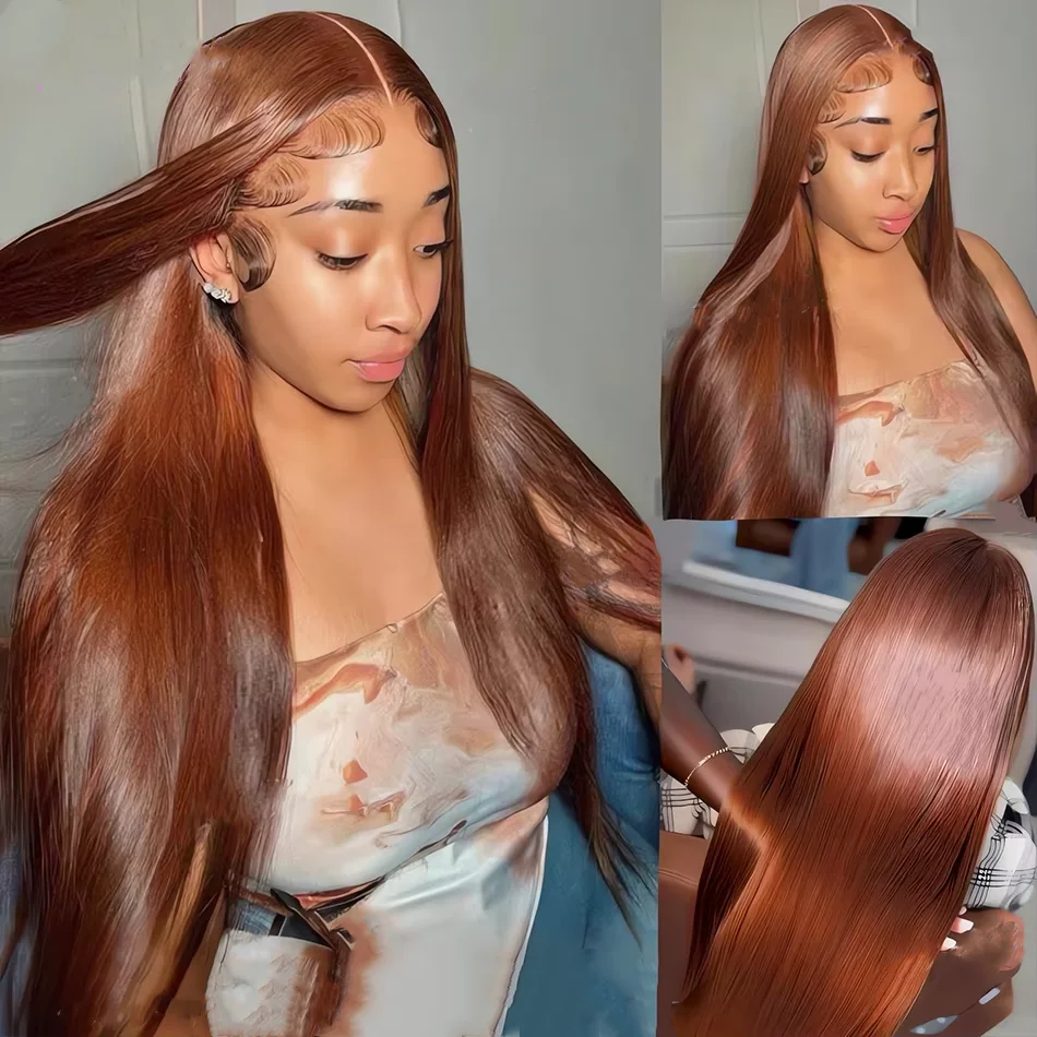 

Шоколадно-коричневый 13x4 прозрачный парик фронта шнурка, прямой парик фронтальной части шнурка, коричневый цвет, парики из человеческих волос для женщин, предварительно сорванные