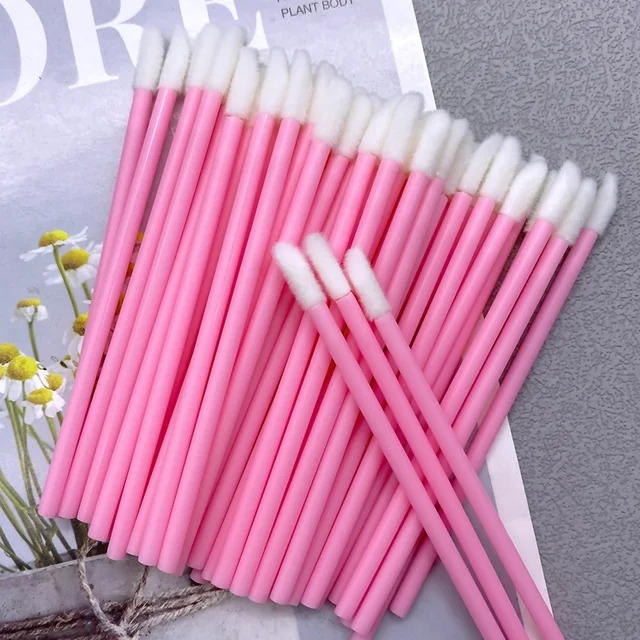 50/1000 PCS Jednorazowy pędzel do ust Akcesoria dla kobiet Hurtownia szminek Błyszczyk Różdżki Aplikator Idealne najlepsze narzędzie do makijażu Hotting