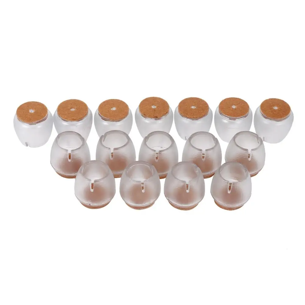 16Pcs Round PVC for chair Leg Protectors - Furniture Feet Covers for Sofa & Home Use