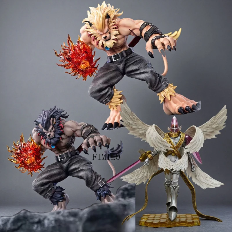 

Anime Holy Angemon Animation Figurine Digimon Adventure Angewomon Leomon Action Figures PVC Collection Desktop Ornament Cool Toy