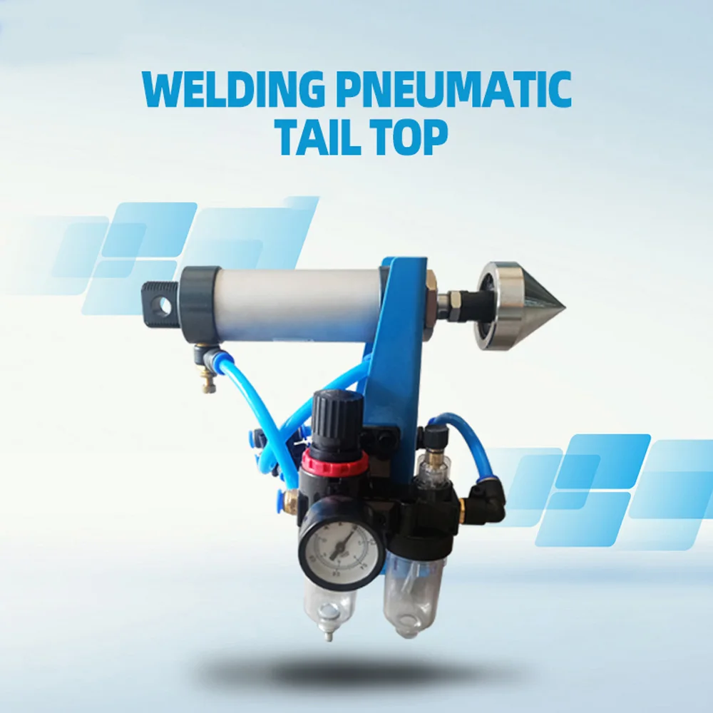 Posicionador de dedal Conjunto para Soldagem Girar, Dispositivo de aperto superior Tailstock pneumático, Ponta Montar, Jacking Dispositivo