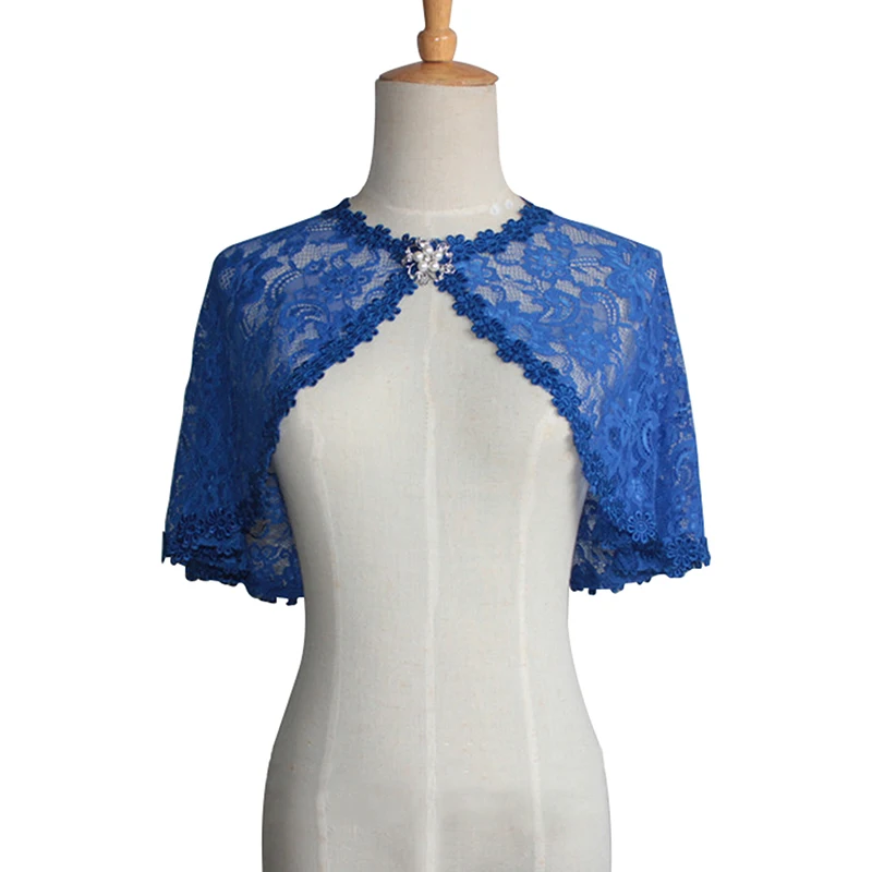 

MisShow Vintage Lace Shawl For Evening Wedding Party Elegant Female Bolero Wraps Short Bridal Capes Women Wedding Accessories