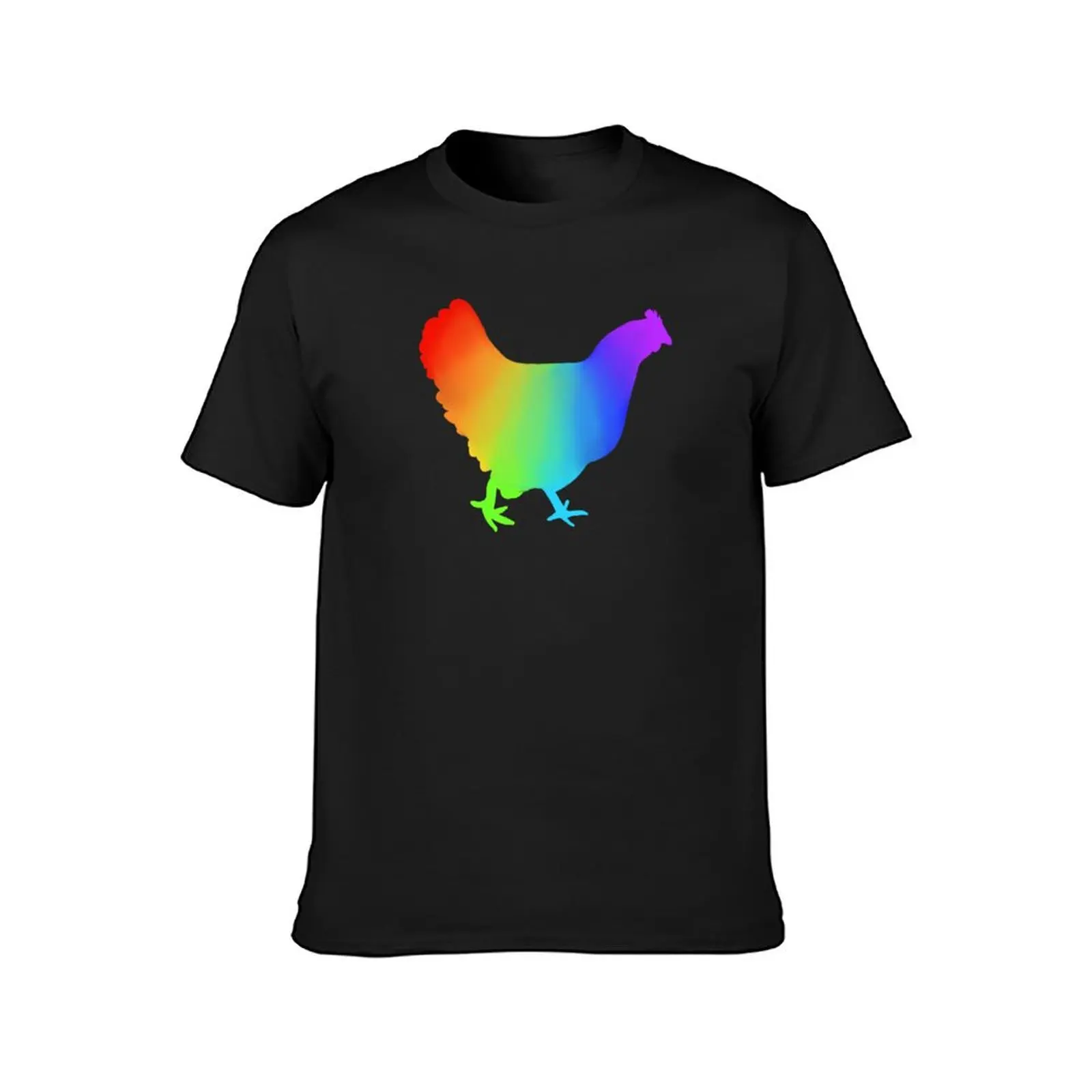 Rainbow Chicken Smooth T-Shirt plus size tops vintage tshirts for men