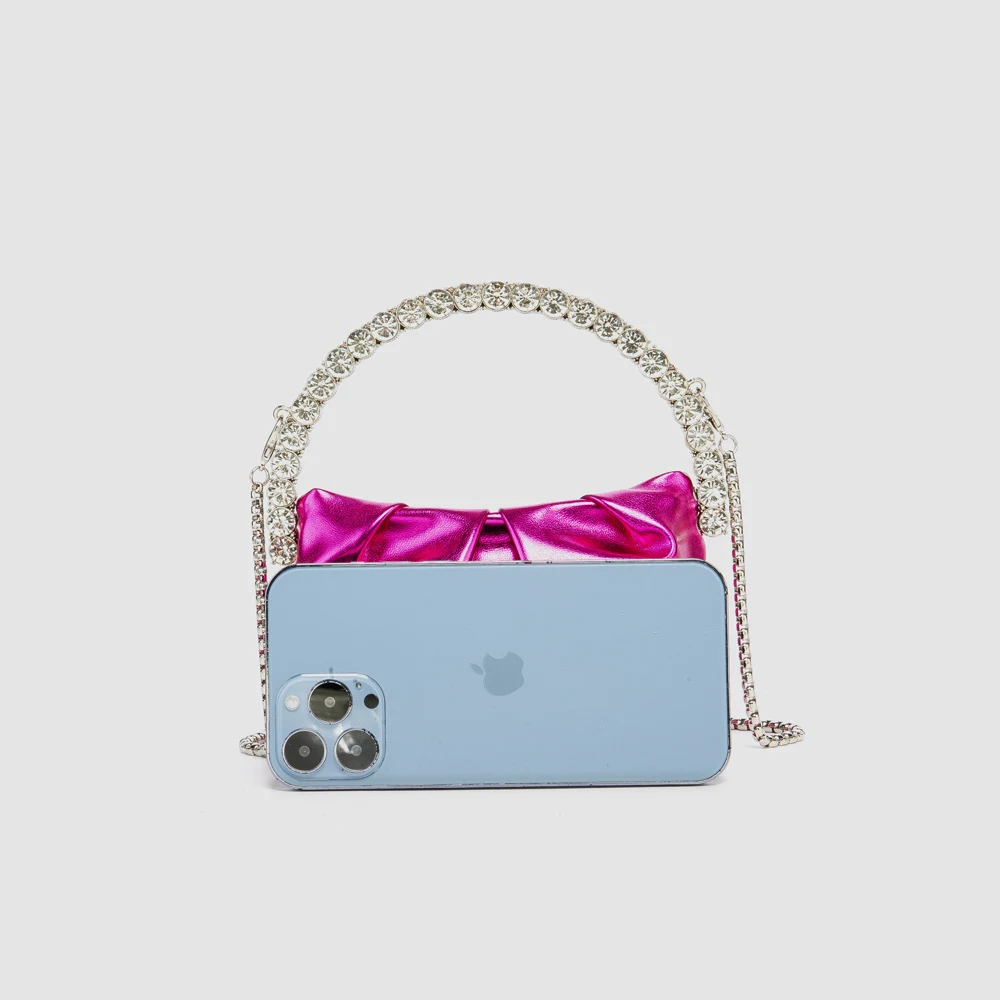 Shiny Crystal Purses And Handbag Luxury Designer Rhinestones Clutch Purse Bag For Women Handle Bag Leather Shoulder Bag Purse