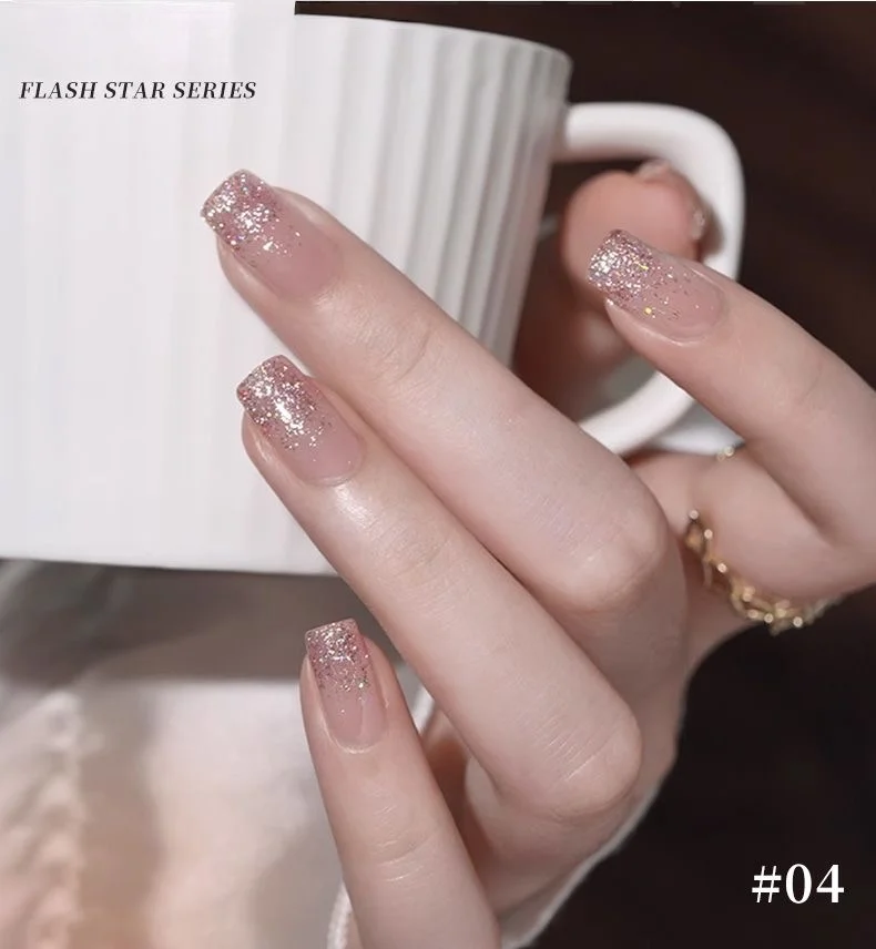 Neunfarbiges Diamant-Nagelgel, geeignet für DIY-Nägel, Salon und Nageldesign.