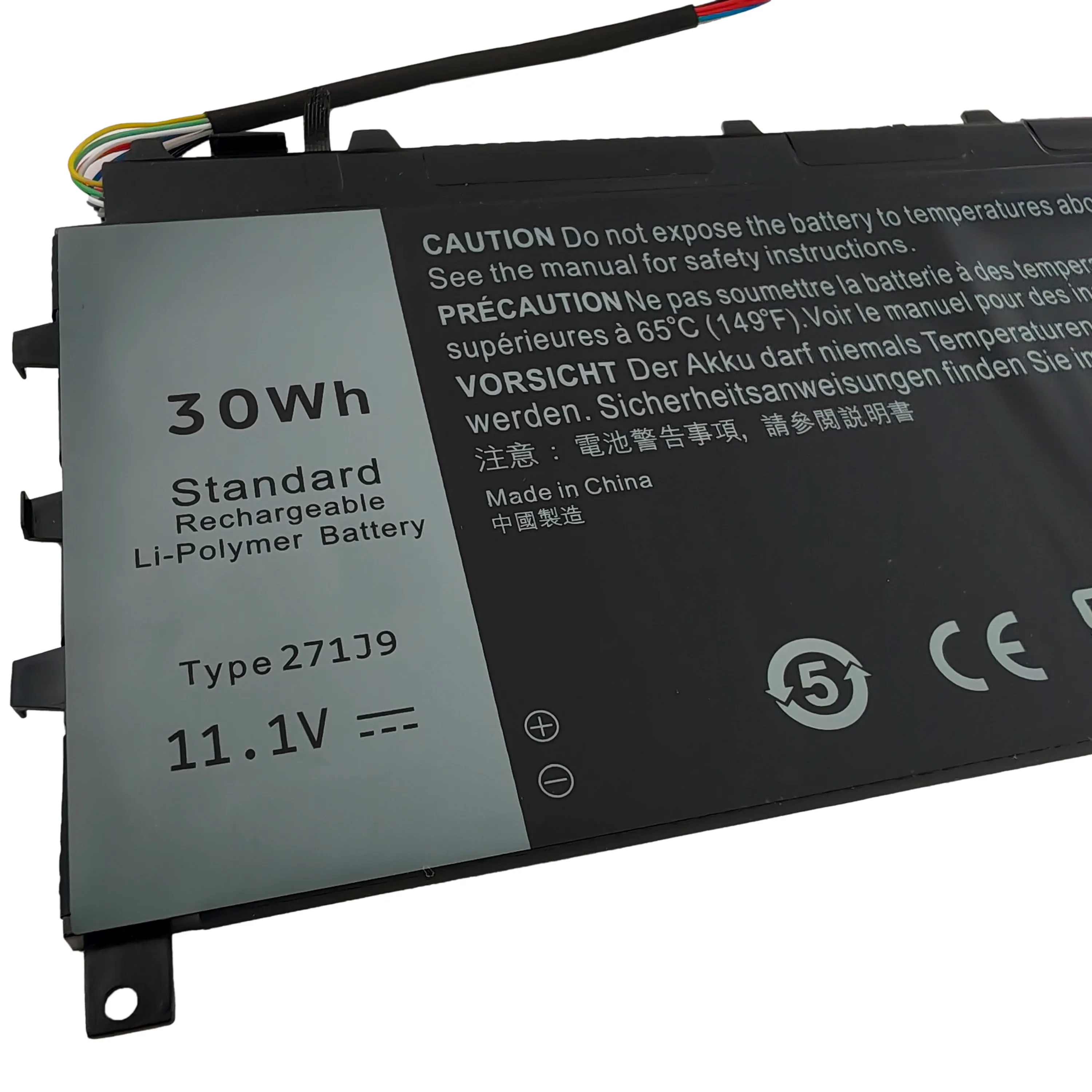 High quality 271J9 Laptop Battery For 13 7000 7350 Series GWV47 0GWV47 YX81V 11.1V 30Wh