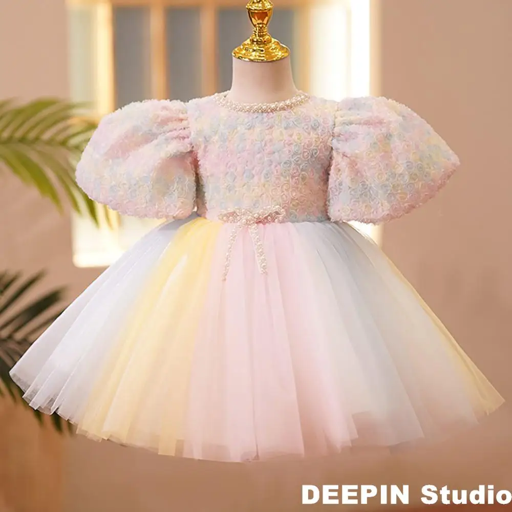 

Baby Girls Dresses 2024 New Girls Dresses For Children' Sfeather Sequins Baby Princess Tutu Dress Birthday Party Children's Wear