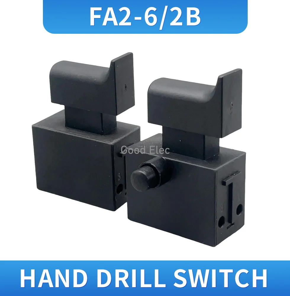 Electric Tool Switch FA2-6/2B Cutting Machine Switch 5A6A Electric Tool Accessories 5 Amps Lock Buckle