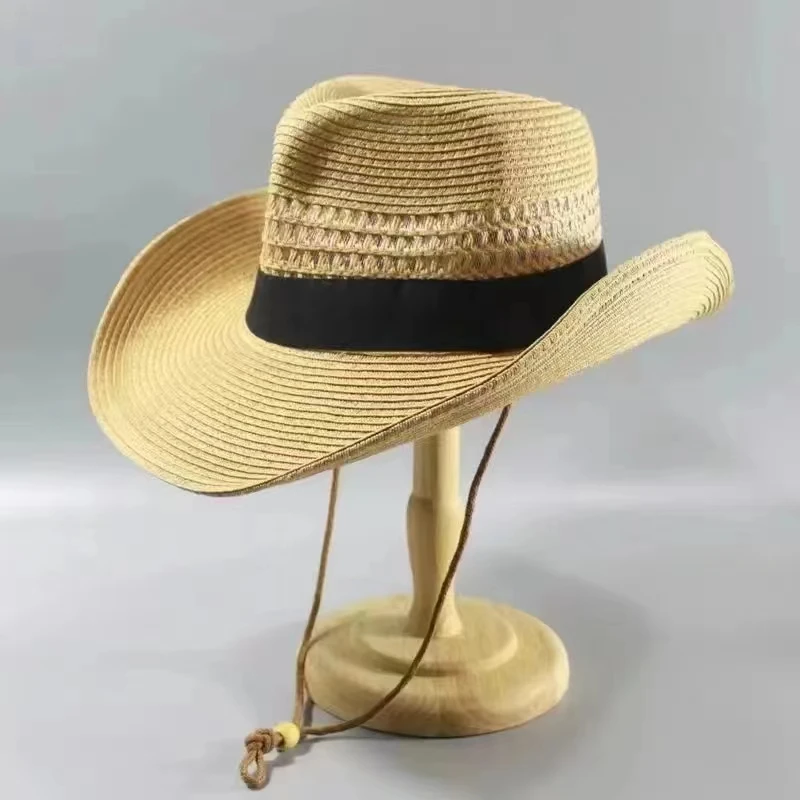 Men Big Size Straw Hat Dad Summer Sun Cap Male Foldable Fedora 58CM 60CM 62CM