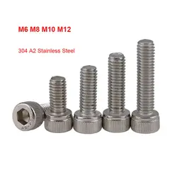M6 M8 M10 M12 Left Threaded Hexagon Hex Socket Cap Head Screw 304 Stainless Steel Reverse Thread Left Tooth Allen Screw Bolts