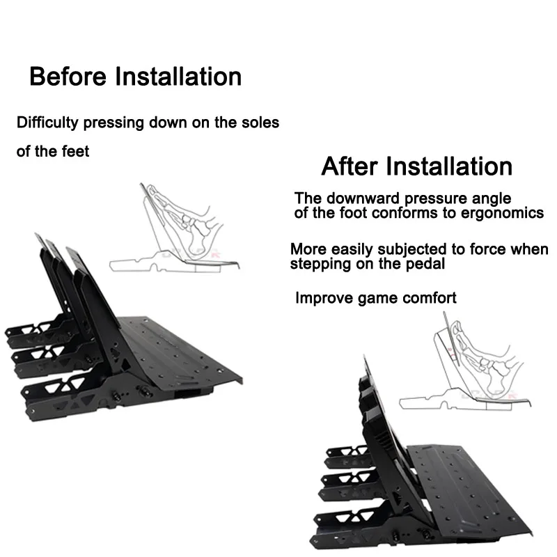 Throttle Clutch Brake Pedal Height Increasing Panel Angle Module For MOZA R3/R5 Pedal SRP/SRP Lite Modification Upgrade Kit