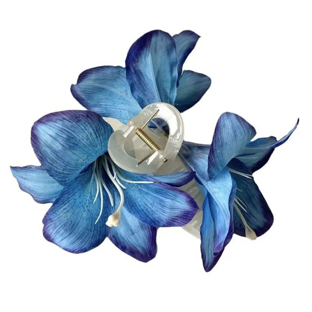 

Bohemia Barrettes Lilium Flower Hair Claw Ponytail Clip Large Shark Clip Calla Hair Clip Headdress Korean Style Headwear