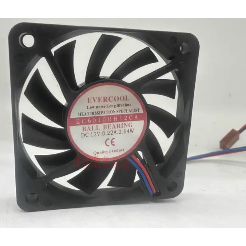 Новый вентилятор охлаждения процессора для EVERCOOL EC6010HH12CA 6 см 6010 12 В а охлаждающий вентилятор 60*60*10 мм Новый вентилятор охлаждения процессора для EVERCOOL EC6010HH12CA 6 см 6010 12 В а охлаждающий вентилятор 60*60*10 мм