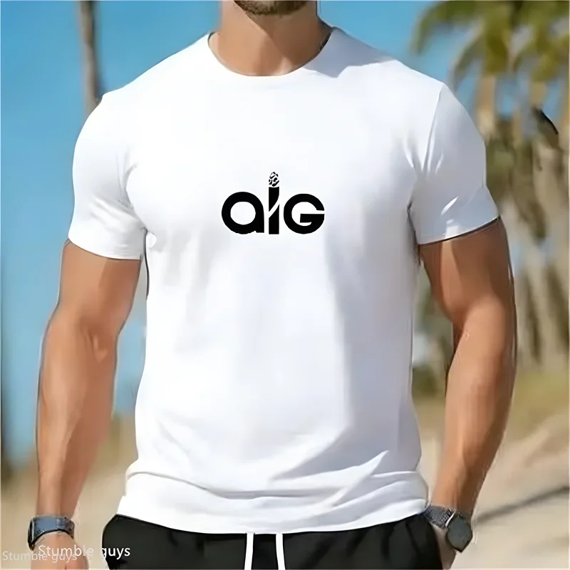 Summer Men's Large Size Sports Jersey Tee Anime Print Loose Short Sleeve Breathable Soft Oversized Fashion Tops