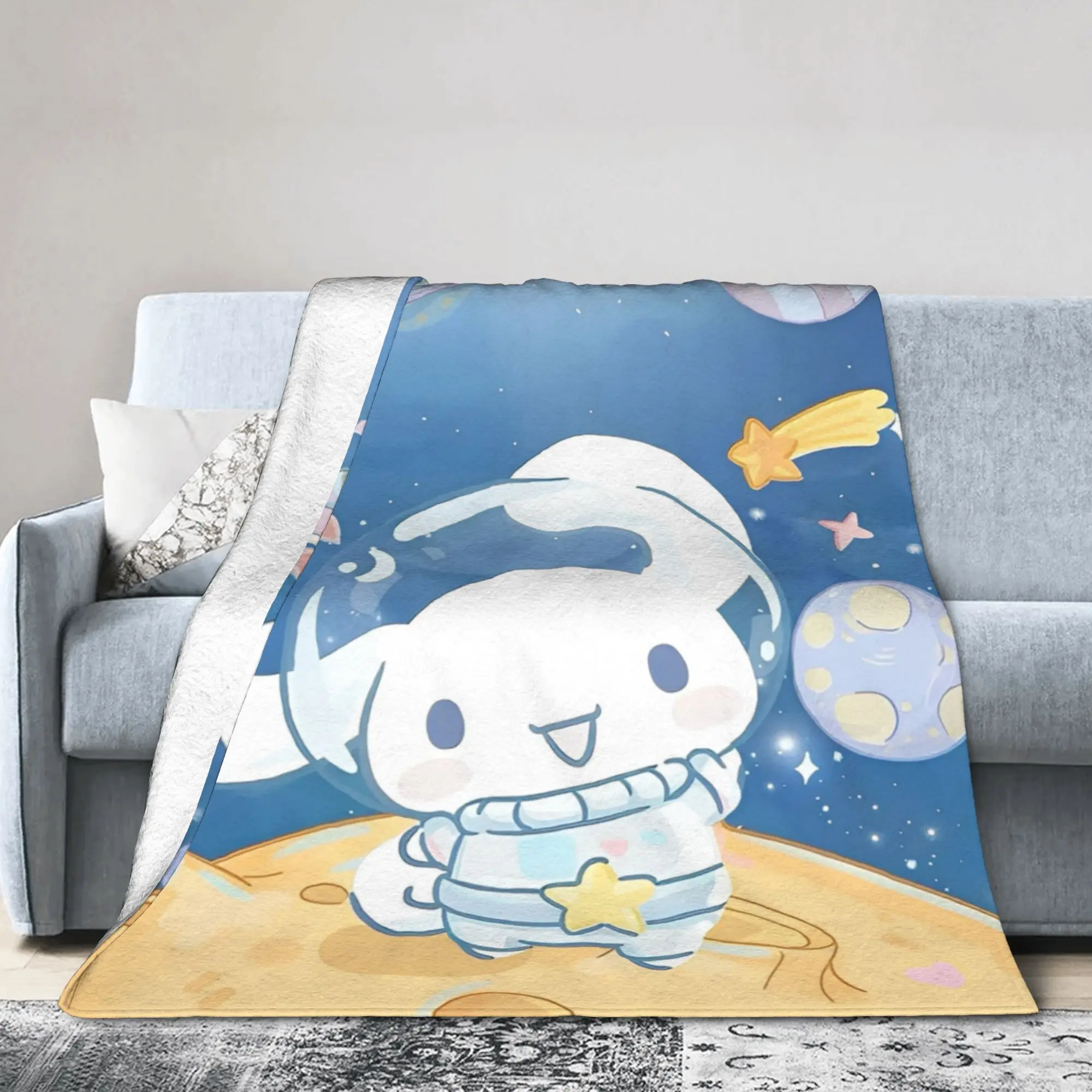 سينامورول Kawaii الكرتون بطانية مريحة لينة رمي البطانيات للسرير 50x60 بوصة متعددة الحجم الفراش يلقي #3