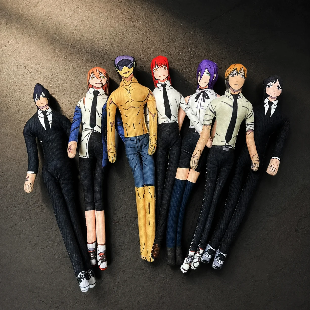 28cm Chainsaw Man Denji Power Makima Reversible Plush Doll Dual Face Design with Bendable Wire Frame Anime Cosplay Gift