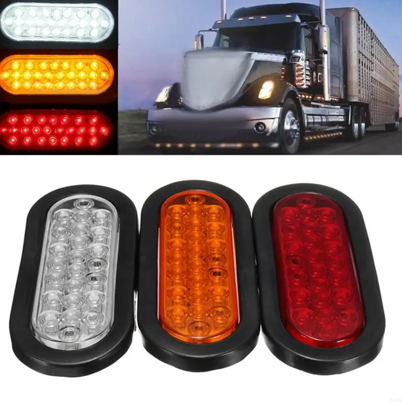 

2025 New 24LED Lamp Rubber Grommets and 3-prong Wire Pigtails Included For Trucks Trailer