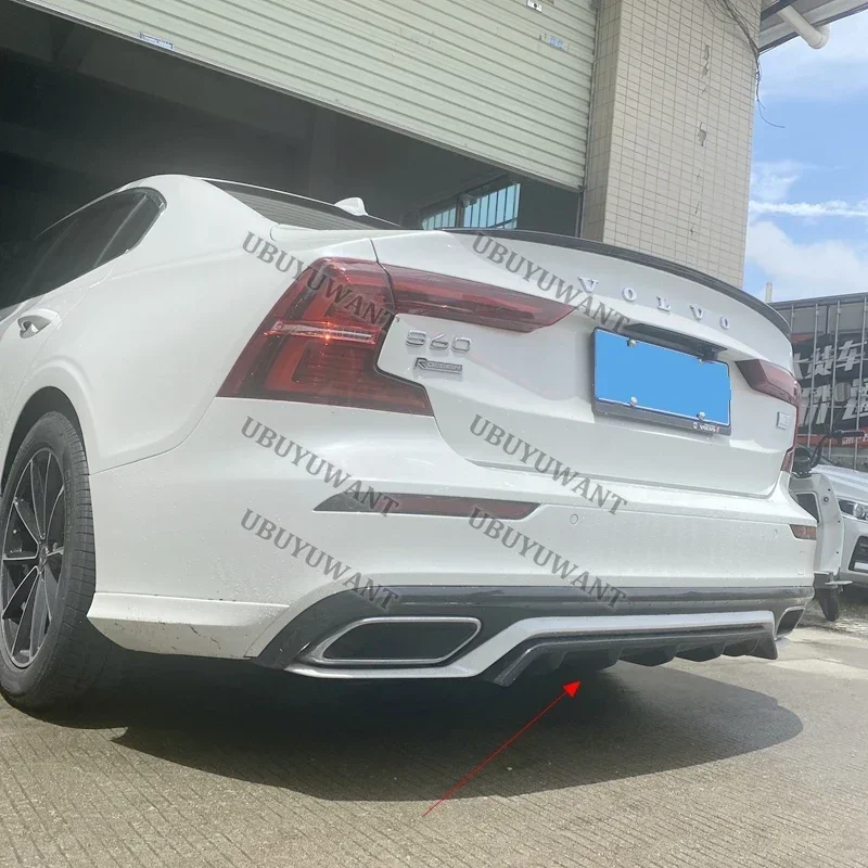 3 Pcs ABS REAR BUMPER TRUNK LIP SPOILER DIFFUSER For Volvo S60 V60 (Only For SPORT Style) 2020 2021 2022 2023 2024 2025 view 4