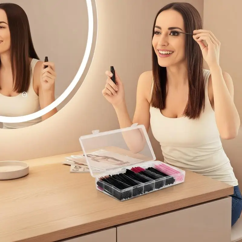 طقم فرش مكياج مكون من 228 قطعة مع صندوق تخزين - مجموعة هدايا فرشاة رموش الماسكارا هدية عيد الأم