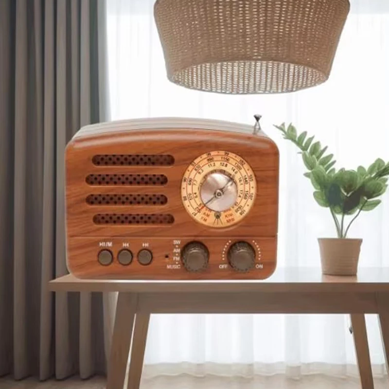 جديد كلاسيكي ريترو FM AM سطح المكتب راديو استقبال قابلة للشحن المحمولة MP3 أجهزة الراديو ستيريو 3 واط سمّاعات بلوتوث AUX USB