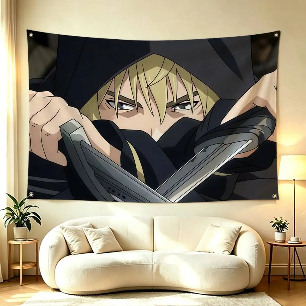 Anime Vinland Saga Thorfinn Flags for Bedrooms Home Decor Items Outdoor Decors Garage Decoration Flaga