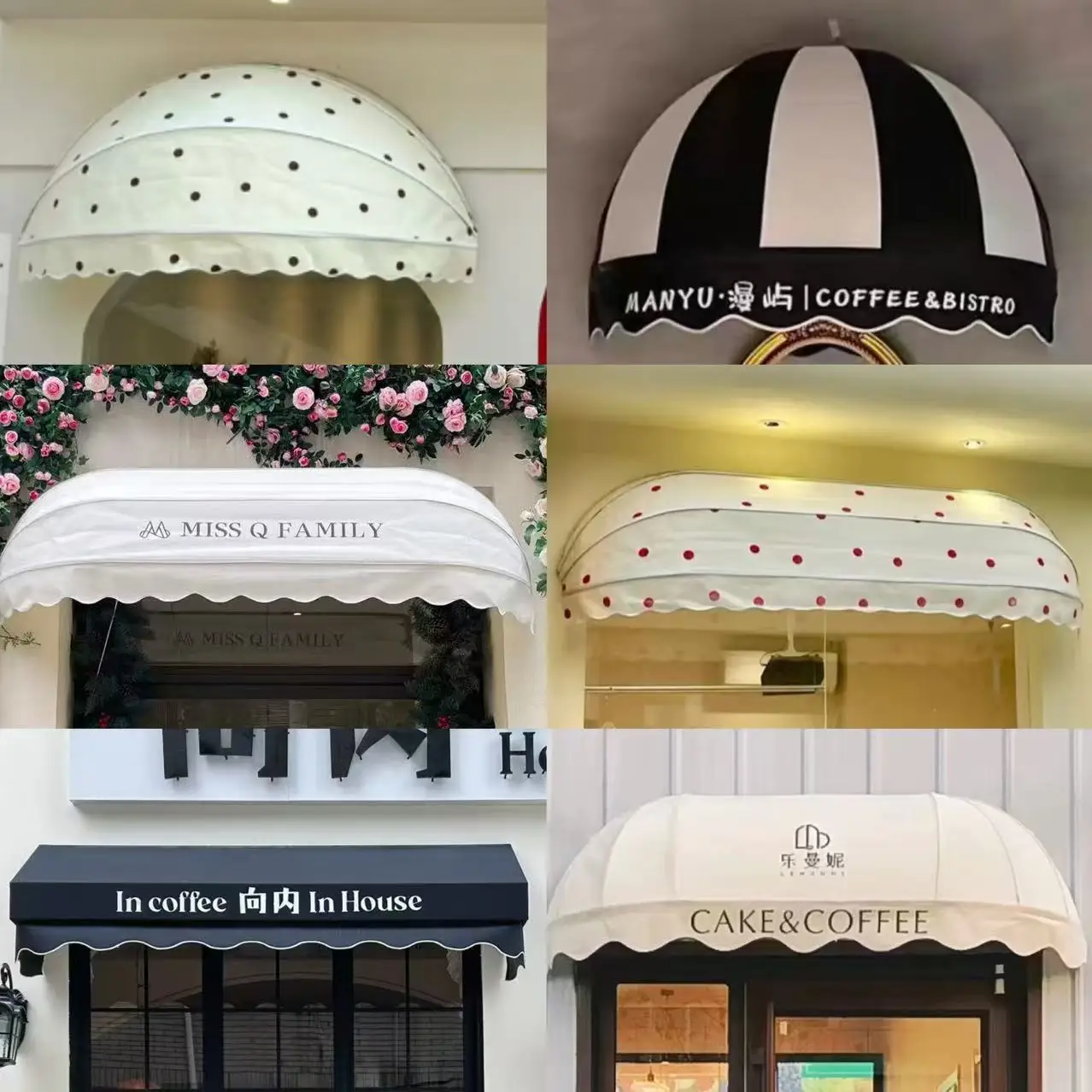 

French curved canopy door head decoration fixed trapezoidal awning shop folding semi-circular watermelon canopy window canopy
