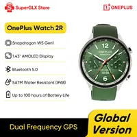 Versión Global Original del Reloj Inteligente OnePlus Watch 2R, Pantalla AMOLED de 1.43'', Snapdragon W5, Batería de 500 mAh, Más de 100 Modos Deportivos, NFC