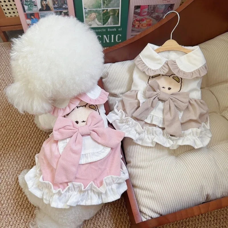

Autumn and Winter Jumpsuit Teddy Princess Style Plush Toy Cat Thick Cotton Coat