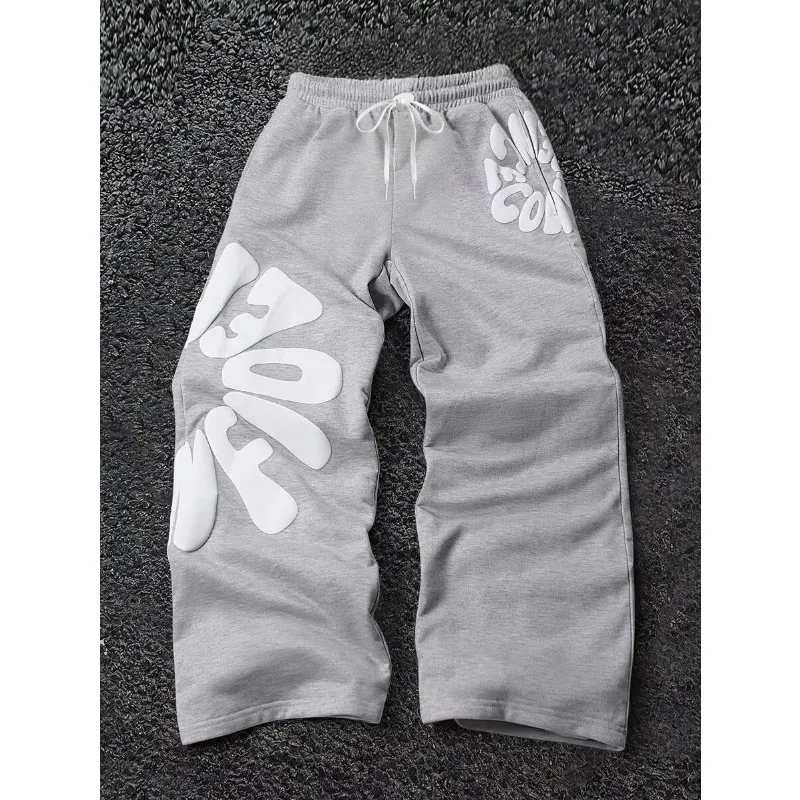 2026 High Street Sweatpants Summer American Letter Printing Personalized Trendy Couple Loose Fashion Trousers For Adults Kids