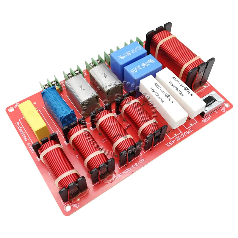 2pcs 300W 3 Way 4 Unit Dual Midrange Hi-Fi KTV Stage Car Home Audio Amplifier Speaker Frequency Divider Crossover Filters