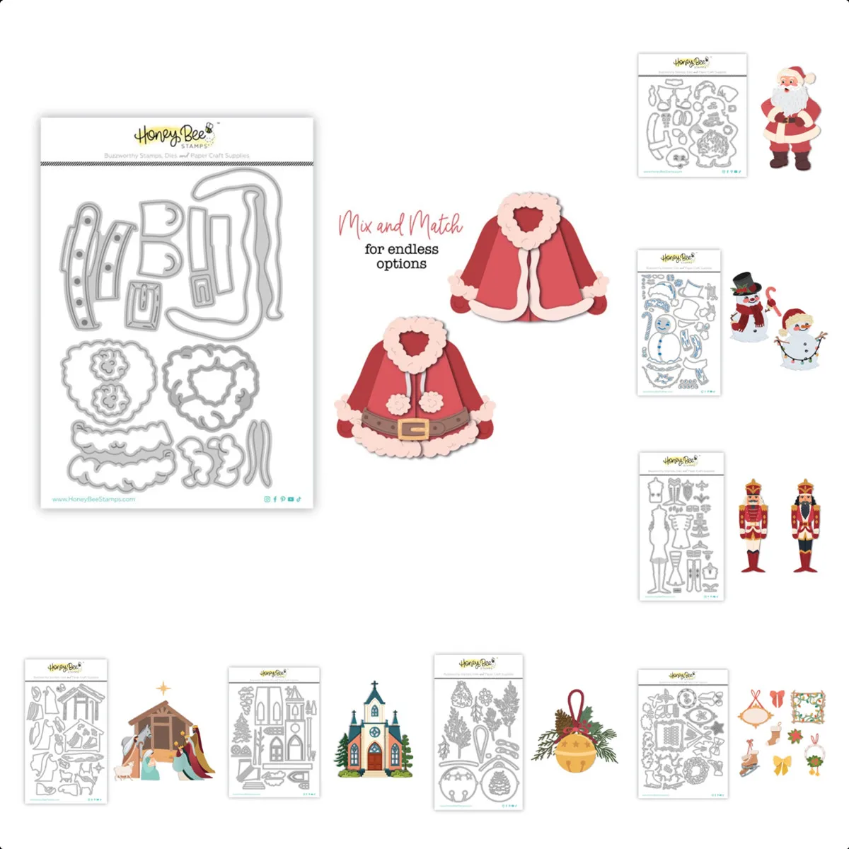 

New Chirstmas 2025 Cutting Dies Sleigh Bell Nativity Scene Cathedral Coat for Scrapbooking Paper Making Bee Frame Craft Card