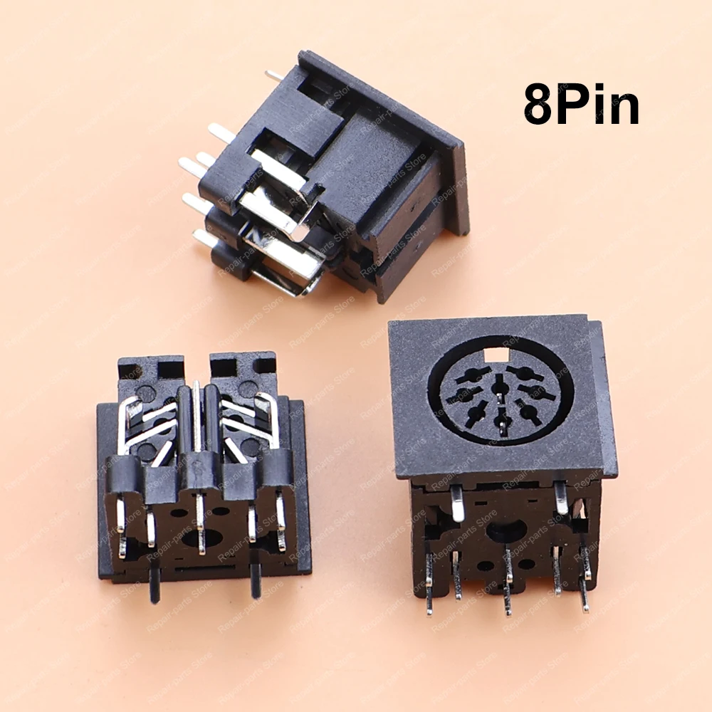 JCD 5PCS 4/5/6/7/8Pin Mini DIN Female Socket Connector 4/5/6/7/8Poles DIN Mini Jack PS2 Mini Circular Keyboard and Mouse Socket