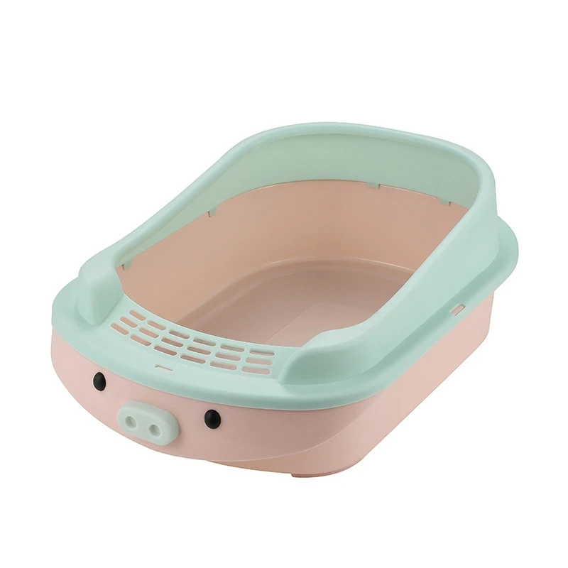 Cute Cartoon Pig Large Hooded Enclosed Cat Litter Box For Cats And Kittens Home Bathroom Cozy Gift For Pet Owners Christmas