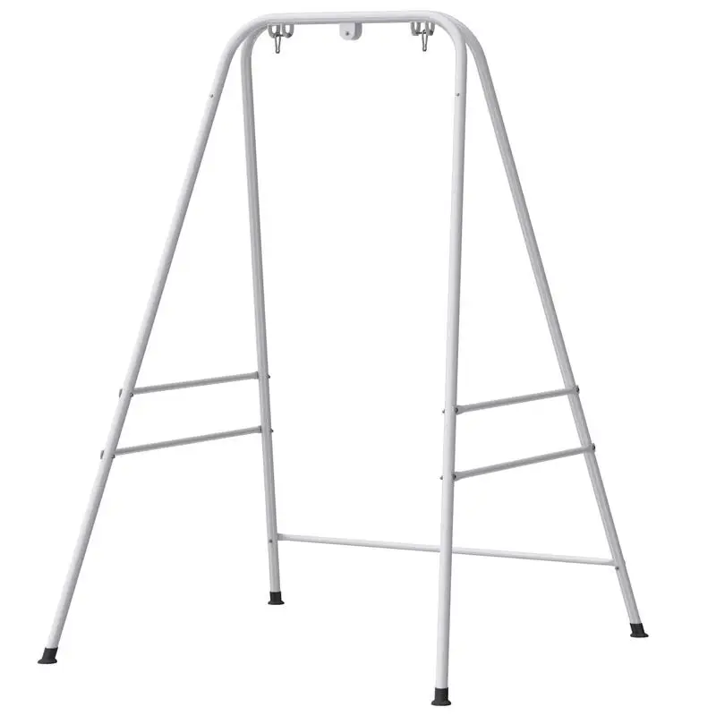 

Outsunny Hammock Chair Stand Indoor and Outdoor Use with Anti-Slip Foot Pads, 2 Carabiners, White