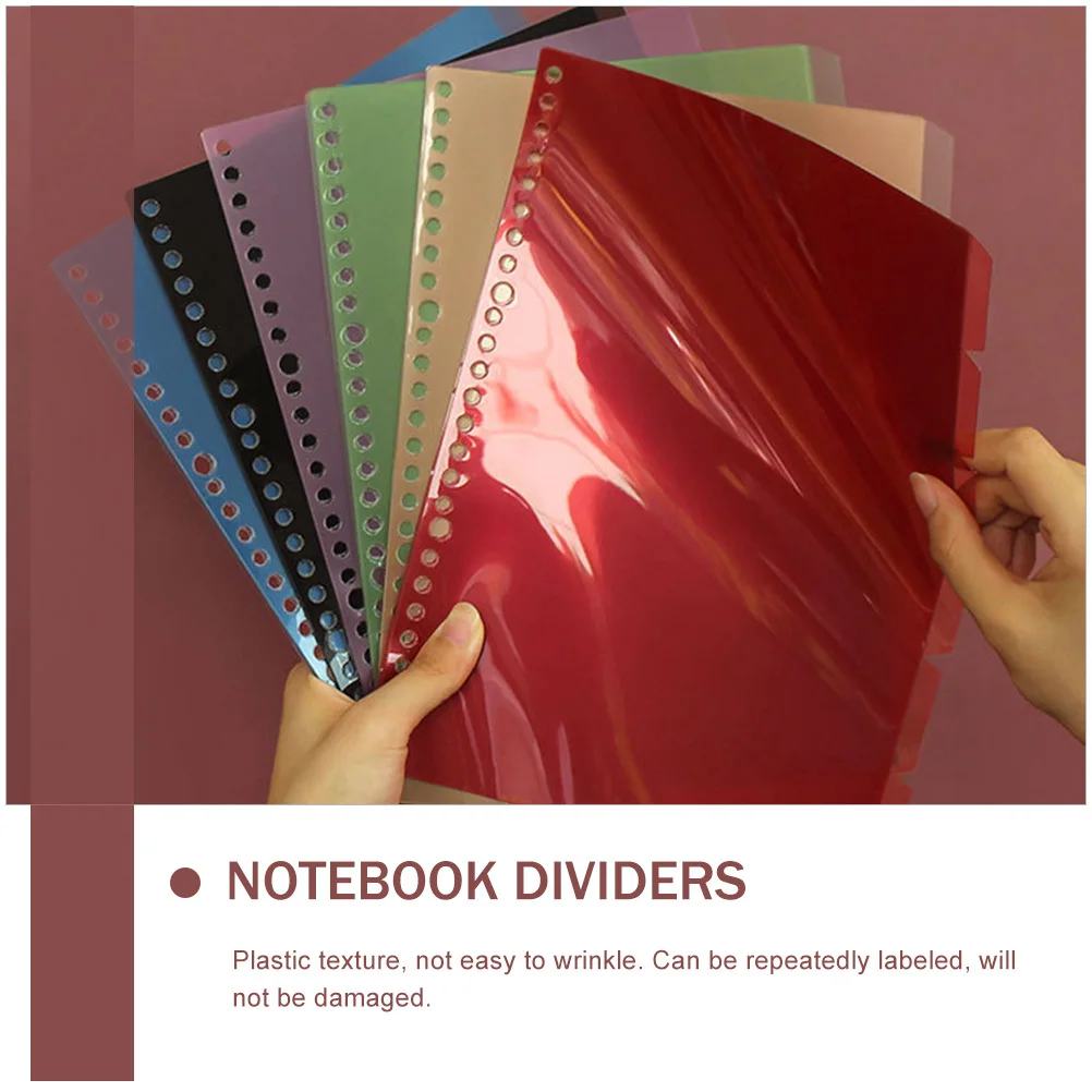 

5Pcs Plastic B5 Notebook Dividers Colorful Exquisite Design Repeatedly Labeled Quick Reference Book Markers Binder Dividers