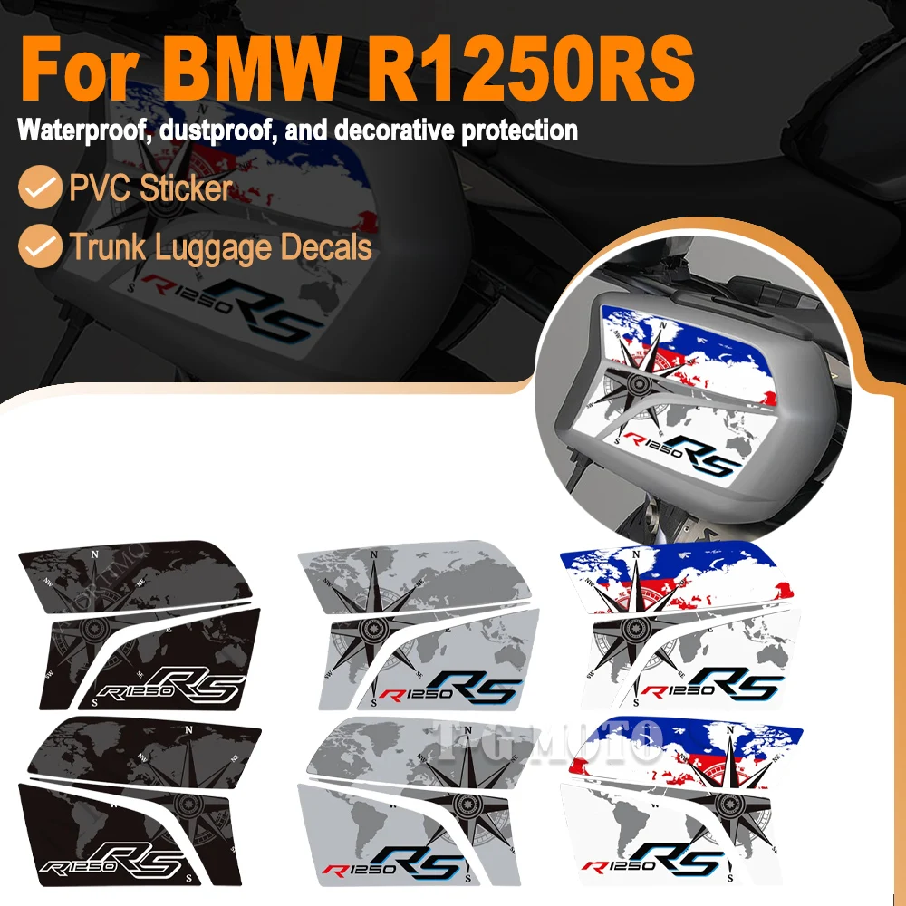 

For BMW R1250RS R1250 RS PVC Motorcycle Stickers Kit, Protective for Fuel Tank Fairings Fenders Side Top Case Panniers Luggage