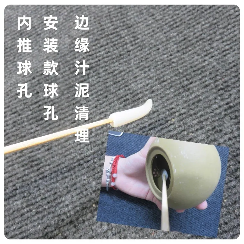 Pottery Purple Clay Teapot Push Wall Scraping Special Tools DIY Ceramic Teapot Body Inner Wall Trimming Smoothing Tool