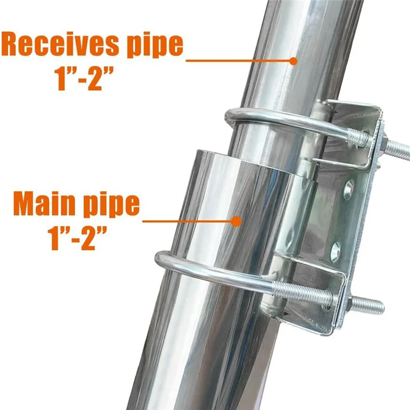 Soporte en U de montaje Universal para plato, soporte de abrazadera de perno en U pesado, adaptador de montaje de mástil de techo a poste a tubo